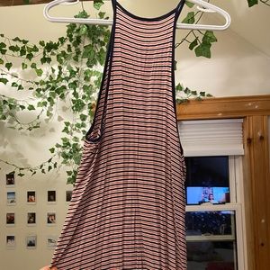 Blue and red stripped dress super stretchy and comfy material